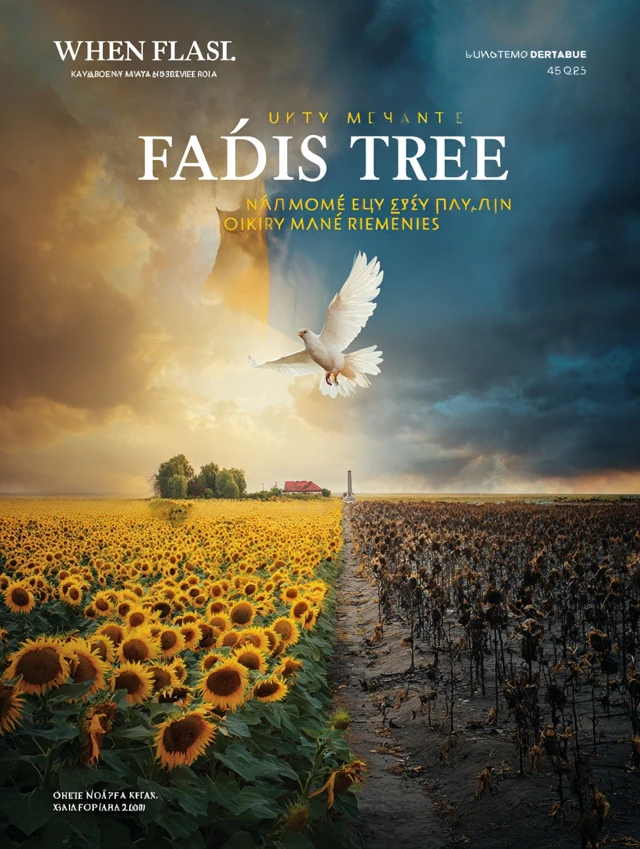 Ukraine War Devastation Hope Sunflower Field Cover Art