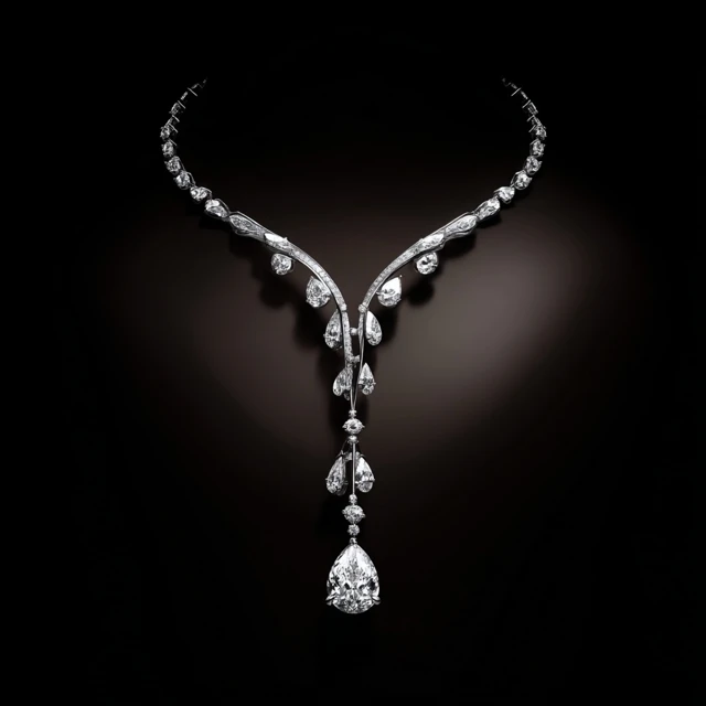 Diamond Necklace Platinum High Jewelry Design