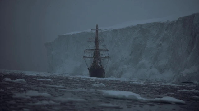 Ghost Ship Frozen in Ice A Creepy Antarctic Scene
