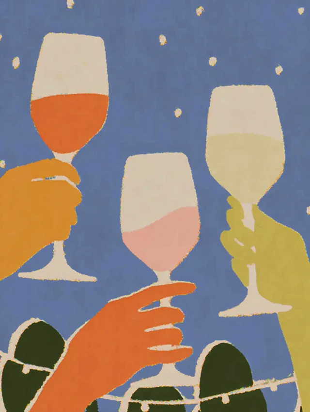 Wine Toast Celebration Illustration Party Time