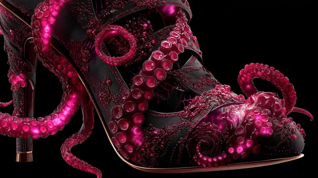 Octopus High Heels Glamorous Grotesque Art Pop