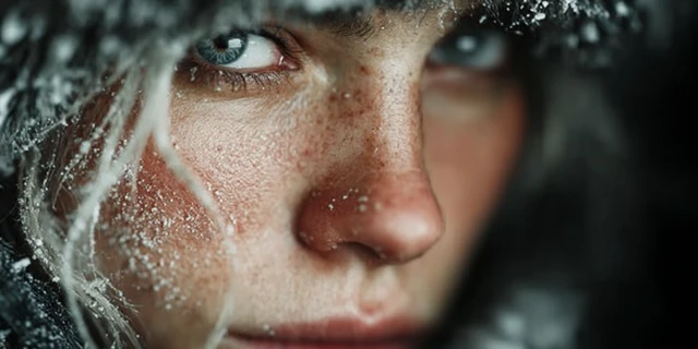 Woman in Winter Snow A Photorealistic Portrait