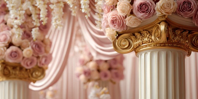 Heavenly Memorial Background Roses Pink White