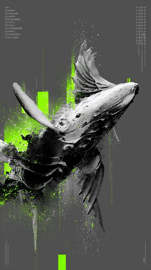 Digital Whale Cyberspace Poster Art