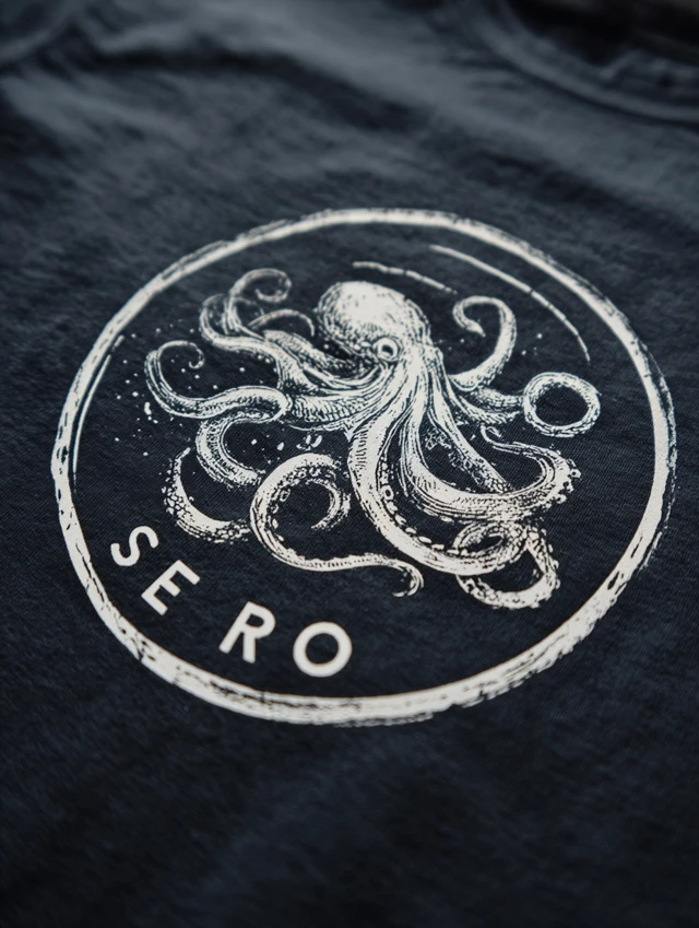 SEA RO Logo Design Octopus Stencil Art