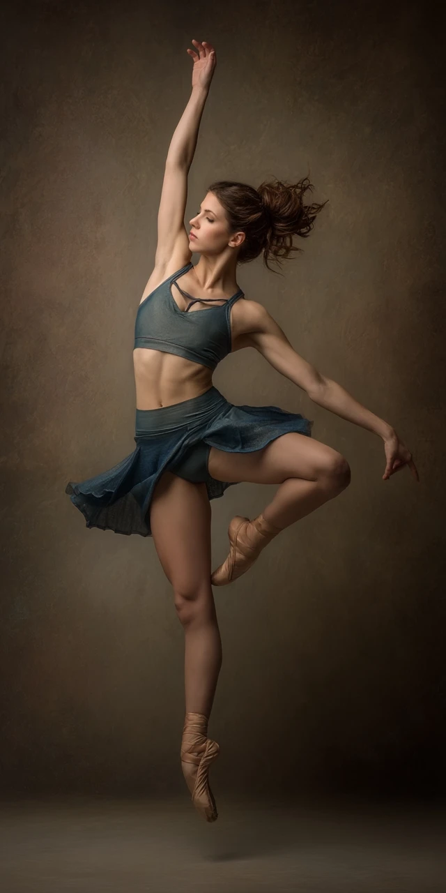 Ballet Beauty Athletic Woman Looking at Camera