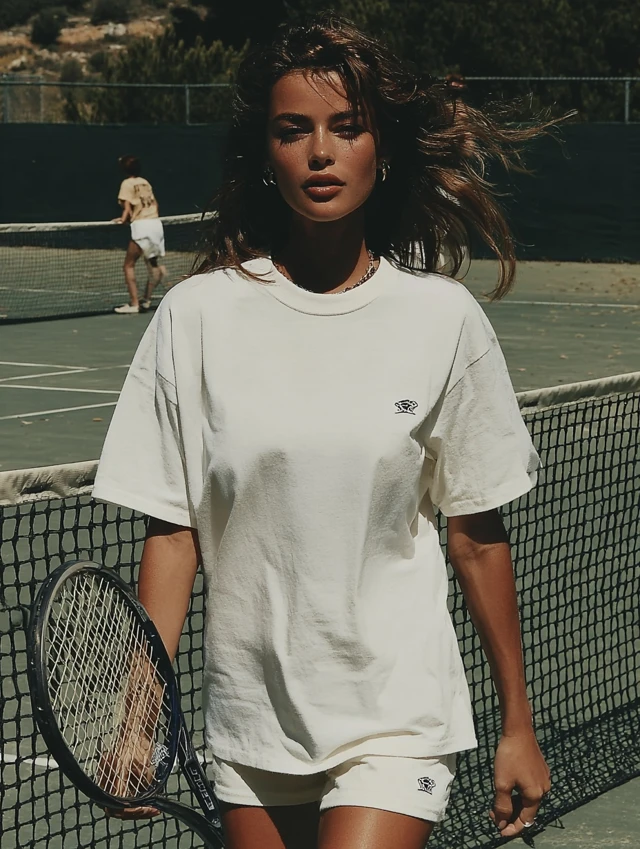 Tennis Fashion Editorial Portrait