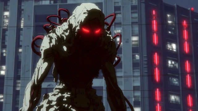 Cyberpunk Anime Robot Flytrap Design Scene