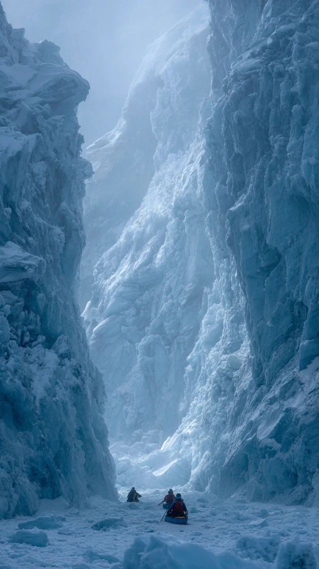 Icy Canyon Glacier Paddle Claustrophobic Ominous