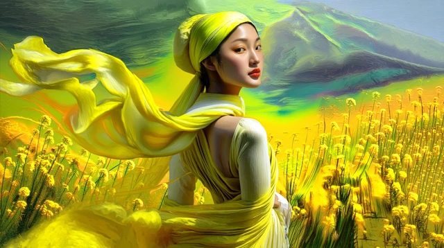 Jiali in Hongling Fields Cinematic Painting