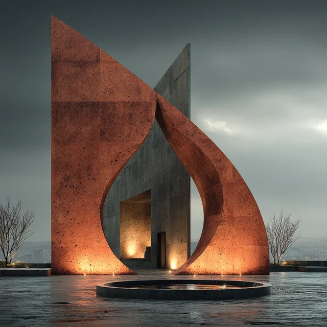 Time Sculpture Urban Landmark Mahabad Architectural Concept