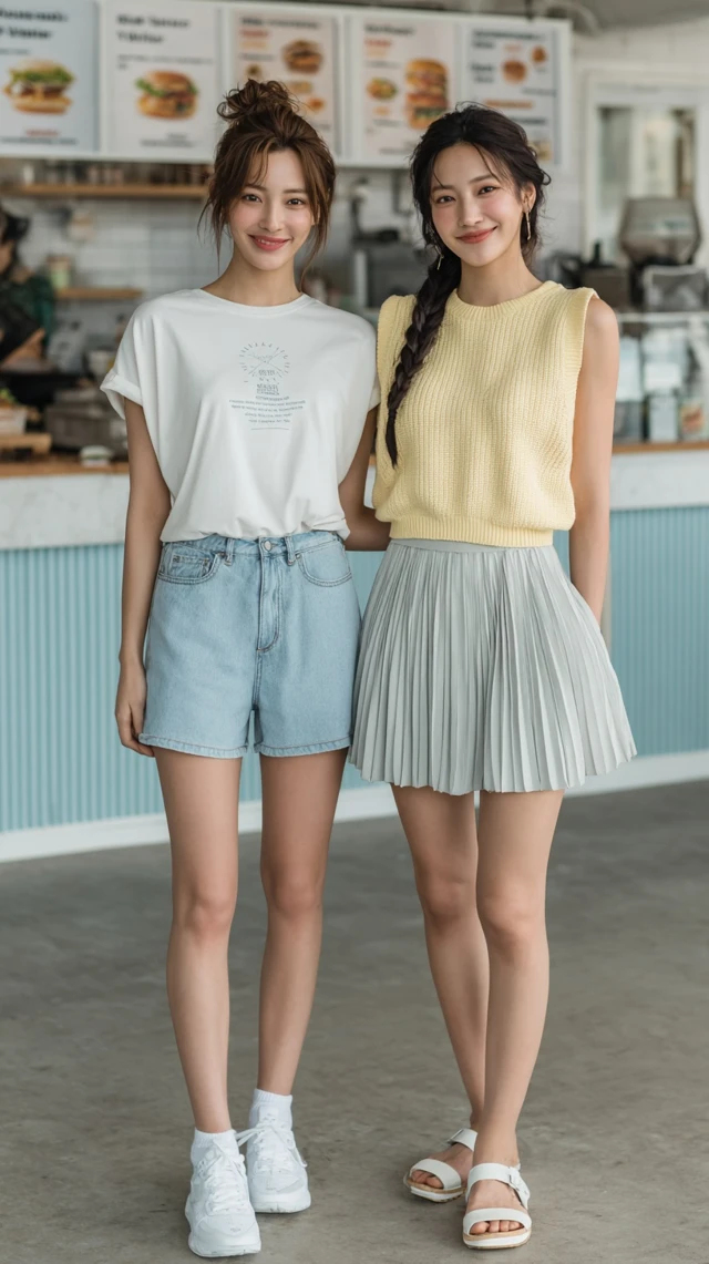 Korean Fashion Models in Trendy Summer Outfits