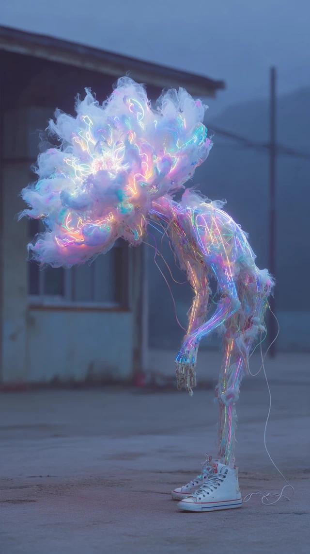 Neon Fission A Mystical Creature in the Gloom