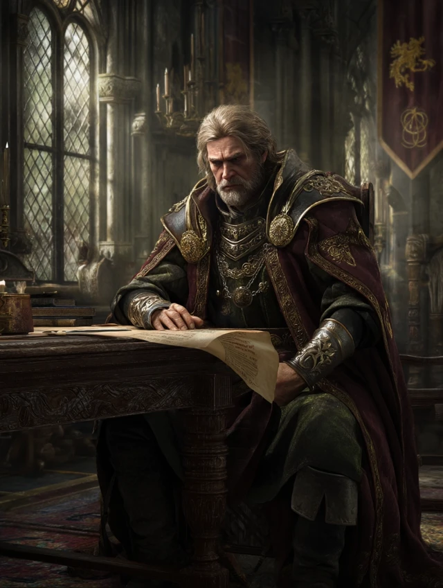 Medieval Lord Portrait Realistic Digital Art