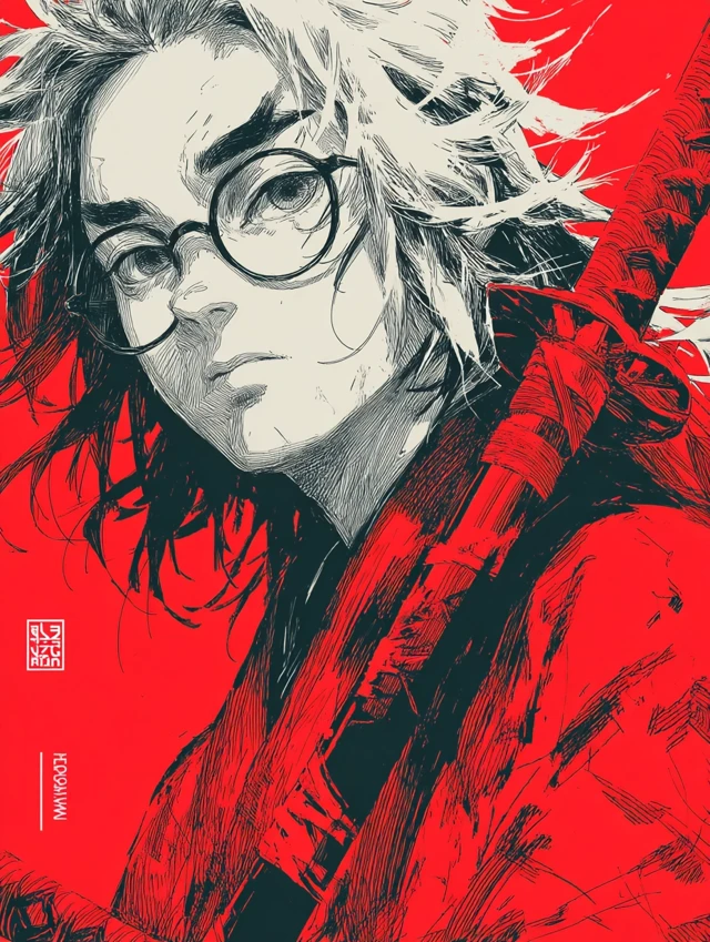 Rengoku Kyojuro Ink Art Demon Slayer Anime