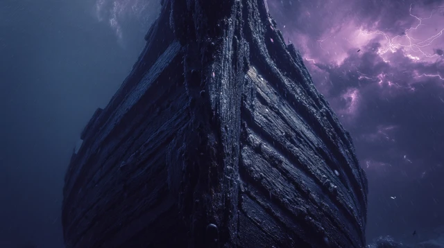 Stormy Seas Shipwreck Hyperrealistic Photography
