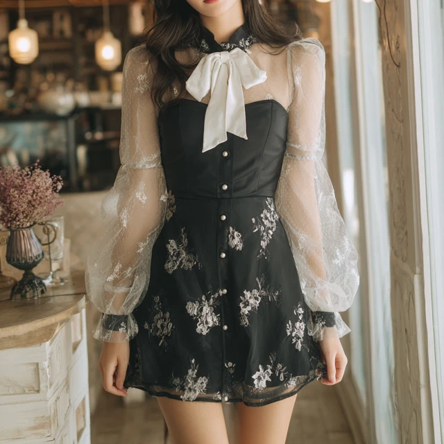 Korean Mini Dress Elegant and Cute Design