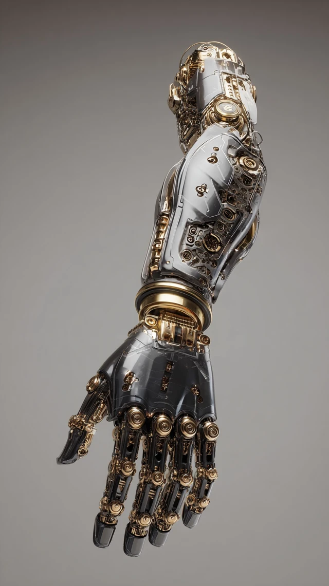 Cybernetic Arm with Retractable Tools and Plating