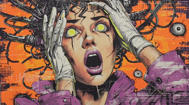 Android Medusa Surreal Pop Art Portrait