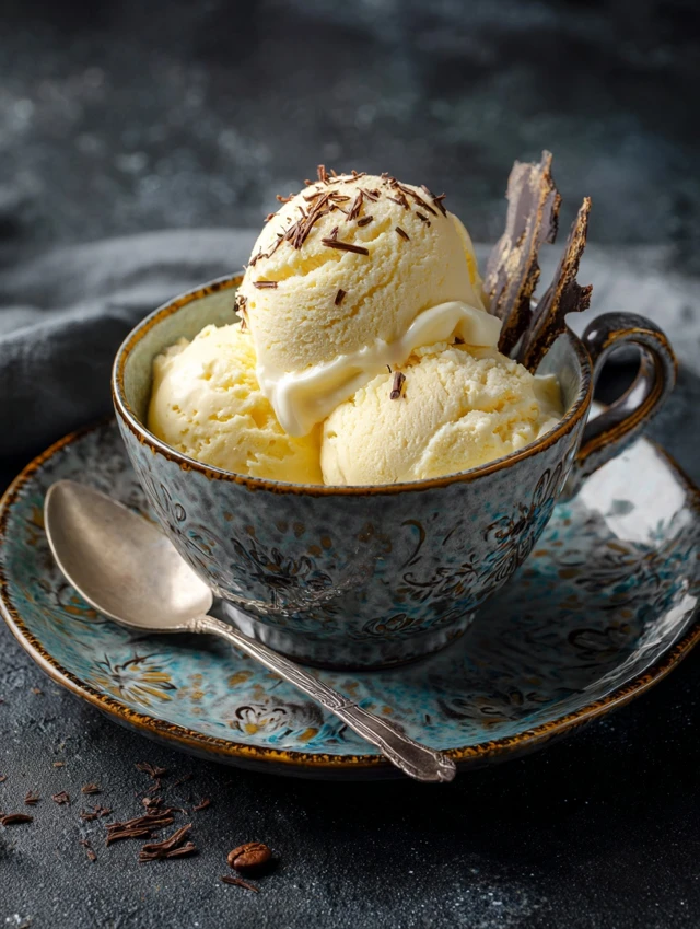 Ice Cream Dessert with Espresso Drizzle
