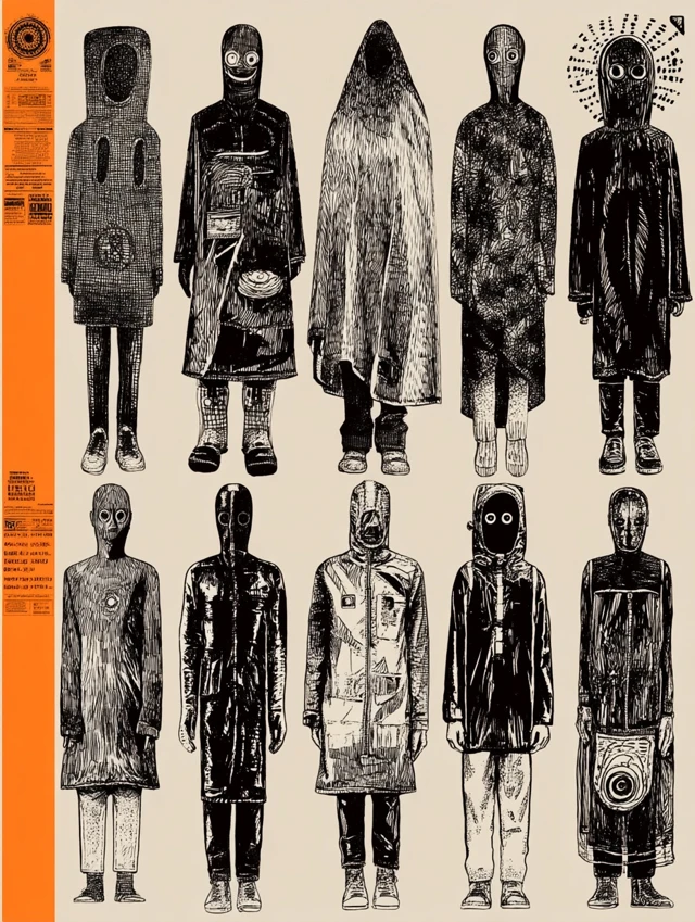 Occult Rubber Suit Drawings Illustration Art