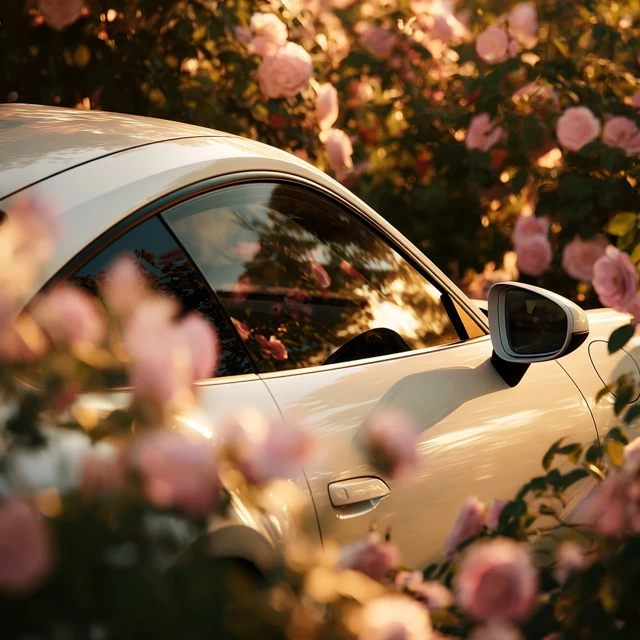 Porsche 911 GT3 in Roses Dreamlike Photo
