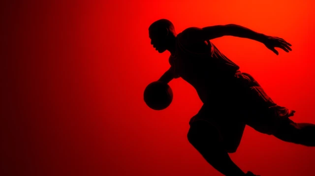 Basketball Player Silhouette Action Pose