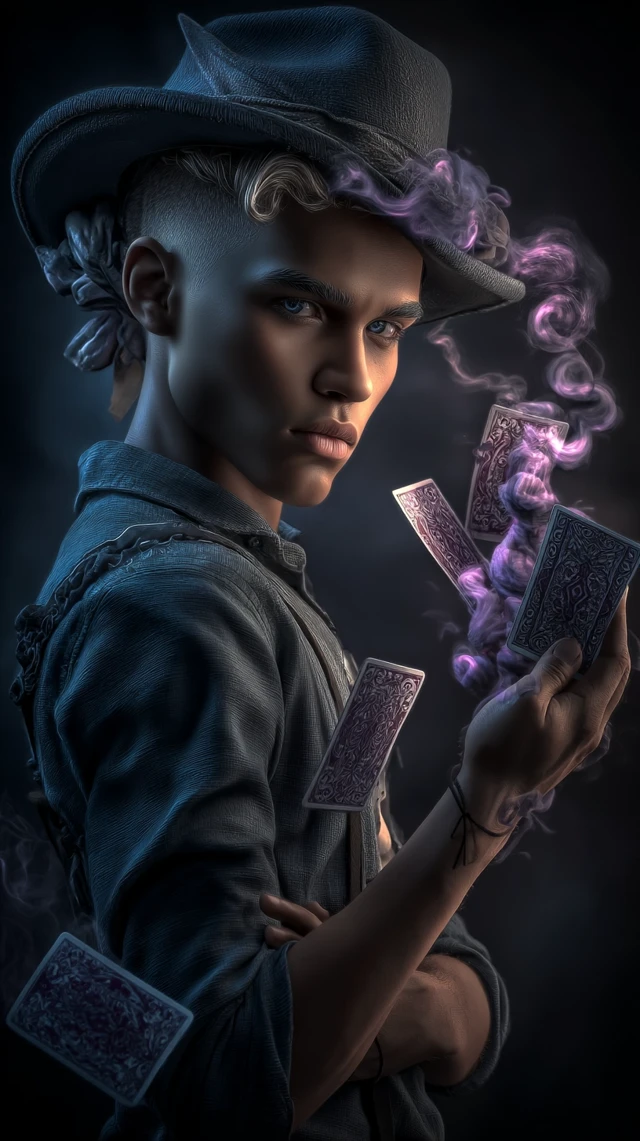 Young Magician Playing Cards Now You See Me