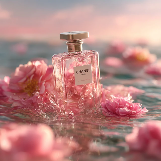 Chanel Perfume in Pink Floral Wonderland