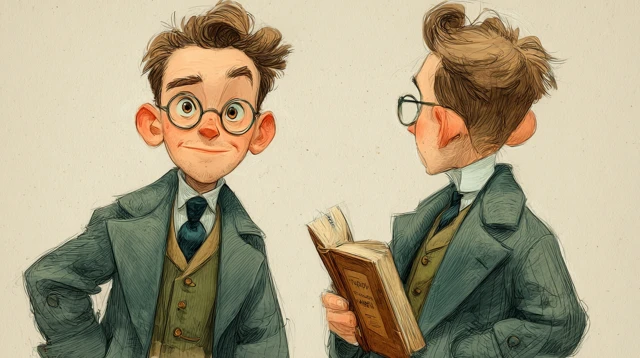 Early 20th Century Man Character Illustration