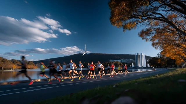 Canberra Marathon Runners High Quality Image