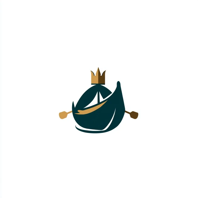 Medieval King Boat Logo Vector Design