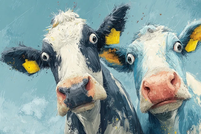 Cute Cow Painting Hand Painted Art Childrens Book