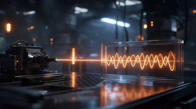 Double Slit Experiment Cinematic Illustration