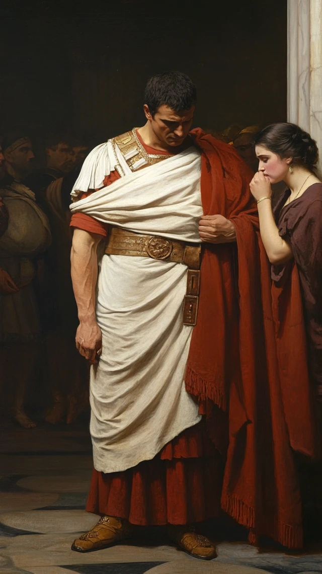 Roman Emperor in Robes Dramatic Scene