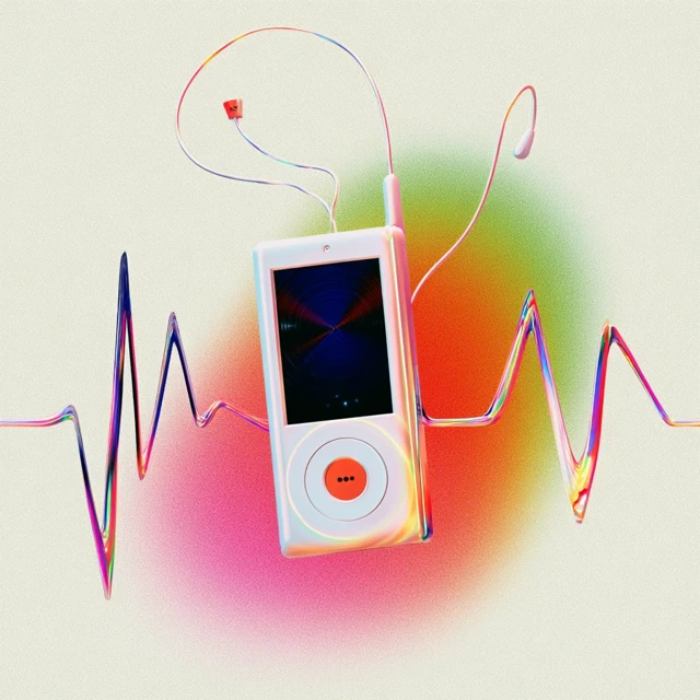 Minimalist MP3 Player Illustration