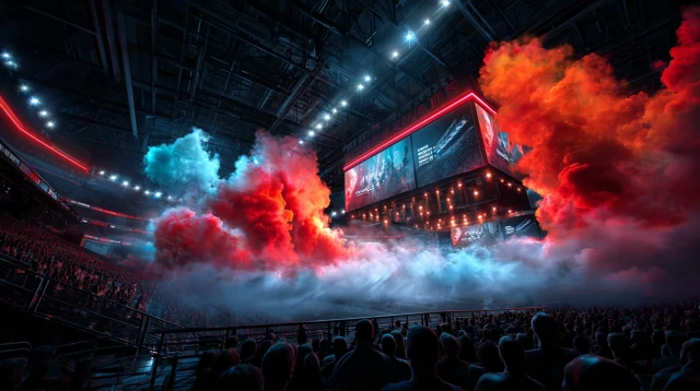 Esports Arena Future Neon Stadium Epic Smoke