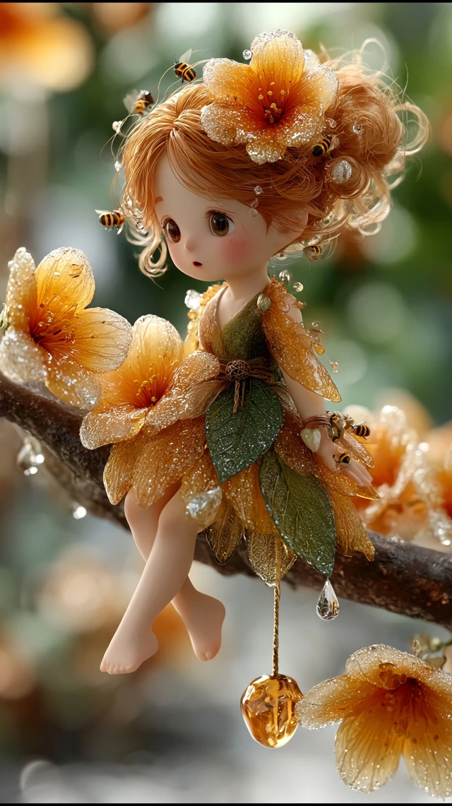 Honey Plum Fairy Beautiful 3D Rendered Pixart
