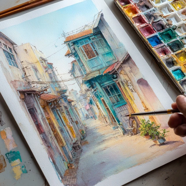 Watercolor Portrait Painting