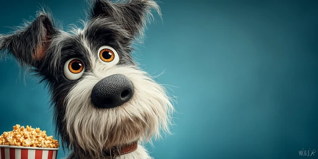 Cute Pixar Style Dog Portrait