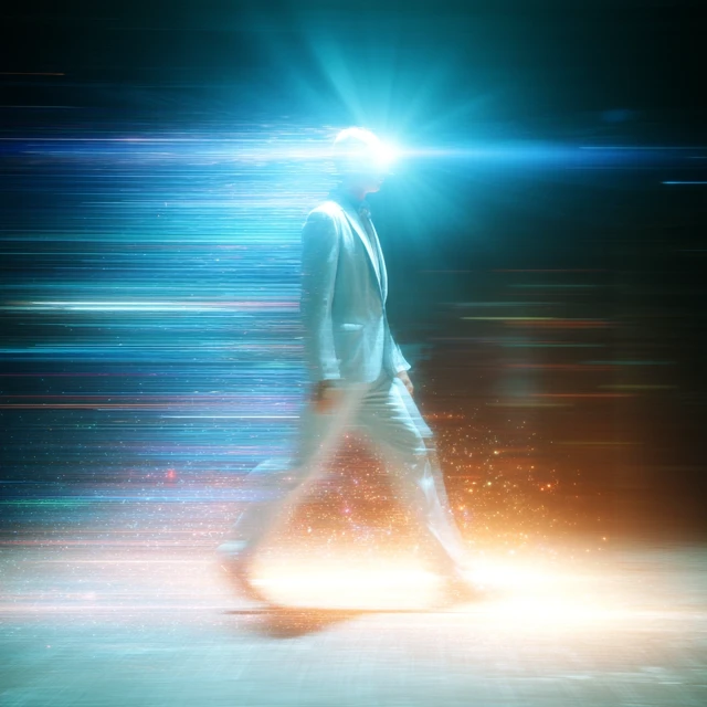 Future Running Light Beams Abstract Image