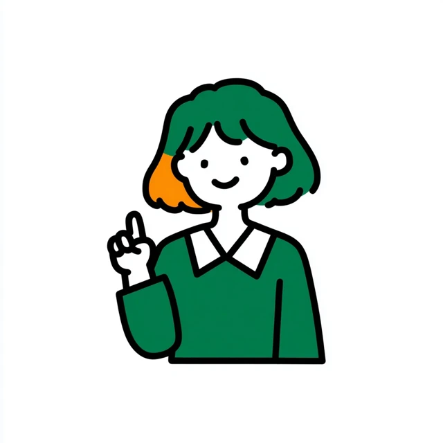 Smiling High School Girl Peace Sign Illustration