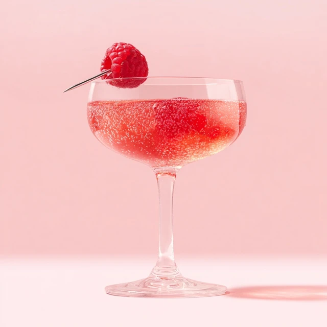 Berry Cocktail Refreshing Summer Drink Coupe Glass