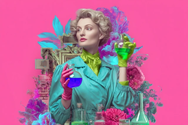 Perfume Workshop Voucher Card 80s Design