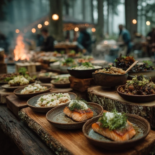 Forest Catering Lunch A Delicious Outdoor Feast