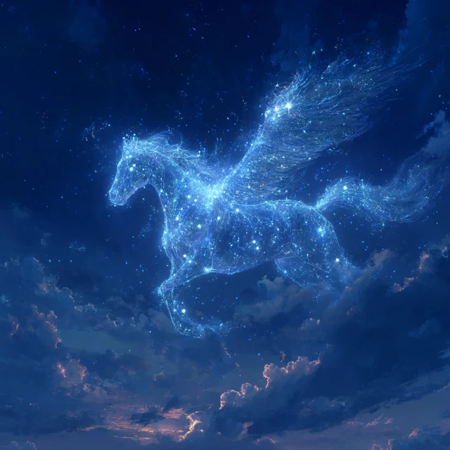 Pegasus Constellation in the Night Sky