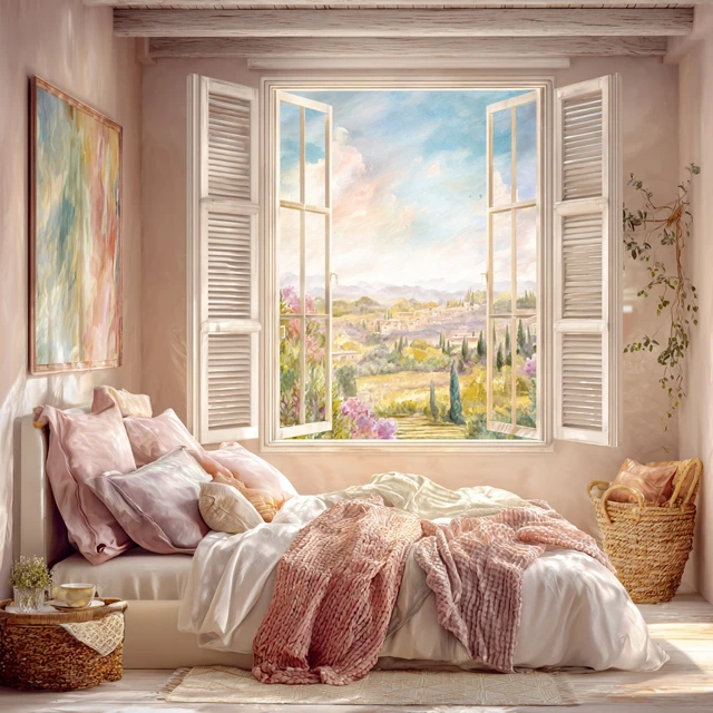 Boho Bedroom Pastel Colors Country View