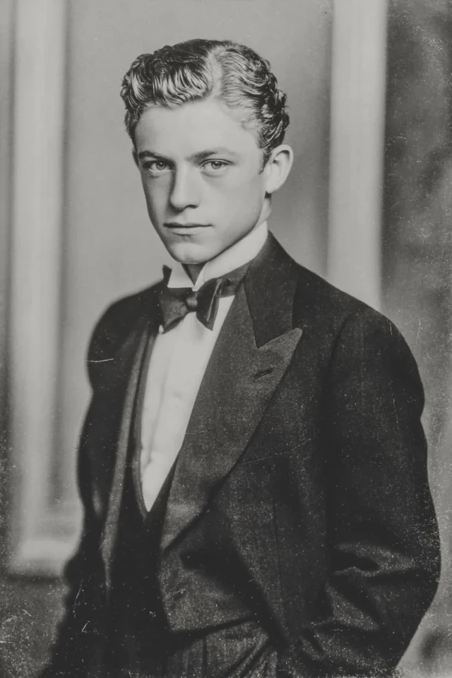 Wealthy Heir 1940s Portrait Black and White Photography