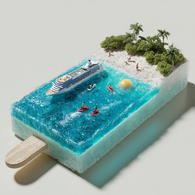 Ocean Popsicle Dream Cruise Summer Fun 3D
