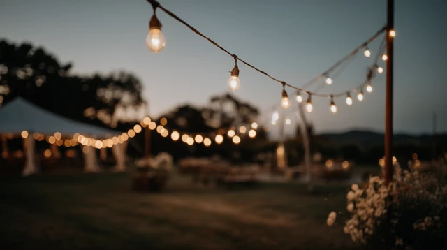 Dreamy Outdoor Ceremony Space at Dusk